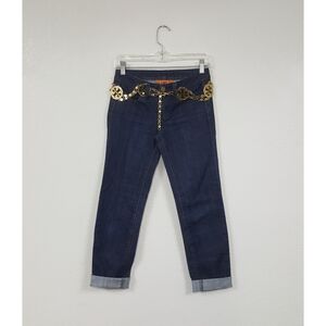 Tory Burch Sz 24 Jeans With Logo Belt